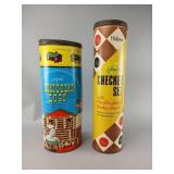 Vintage Lincoln Logs and Plastic Checkers Set