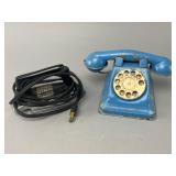 Vintage Metal Toy Telephone and Electric Iron
