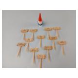 Miniature Gnome and Garden Signs Set