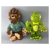 Plush Werewolf and Creature Pair with Tags