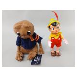 E.T. Plush and Pinocchio Figure Pair