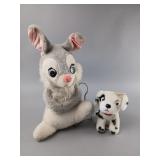 Walt Disney Plush Thumper and Dalmatian Set