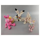 Five Bunny Plush Toys