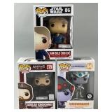 3 Funko Pop! Vinyl Figures