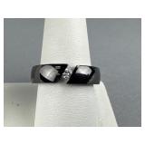 Edward Mirell Titanium .10ct Diamond 6mm Band