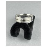 14K WG Diamond and Sapphire Men