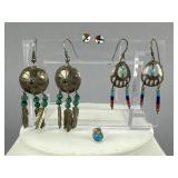 Sterling Silver Southwestern Style Earrings