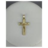 Faro Italy 14K YG Crucifix Religious Pendant Charm