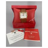 Swiss Legend Diamonds Leather Watch in Box