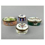 Peint Main Limoges France Porcelain Trinket Boxes