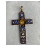 Greek Orthodox Micromosaic Reliquary Cross