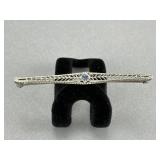 14K Original Art Deco Bar Pin w/Locking C-Clasp