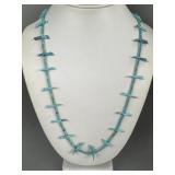 Zuni Silver Turquoise Bird Fetish Necklace