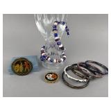 Cloisonne Bangles, Micromosaic Pin, Russian Pin