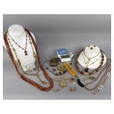 Brown Earthy Tone Costume Necklaces Bracelets Etc.
