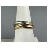Stuller 14K Tri Color Rolling Ring - 2.5mm