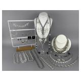 Aurora Borealis Silver Tone Costume Necklaces Etc.
