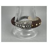 Sterling Lou Guerin Shagreen Stingray Bracelet