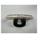 Stamped Lag-Zuni Sterling Silver Cuff Bracelet