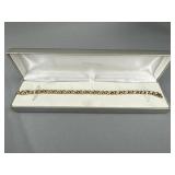 Gold Over Silver Diamond Accent San Marco Bracelet