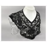 Sequin Seed Bead Embroidered Mesh Collar Necklace