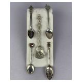 .800 Paris, Rolex, Liechten-Stein Souvenir Spoons