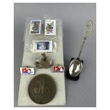 Michigan Celebratory Pins & Coin, Mackinac Spoon