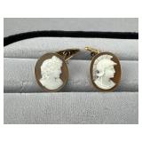 14K Gold Cameo Cufflinks ï¿½ Flora & Athena Profiles
