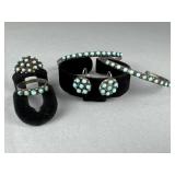 Sterling Turquoise Cuff Bracelets, Rings, Earrings
