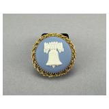 1976 Wedgwood Liberty Bell Bicentennial Brooch