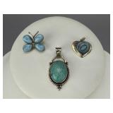 Sterling Silver Southwestern Style Signed Charms