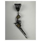 Sterling Silver Colt Peacemaker Revolver Pendant