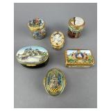 6 Halcyon Days UK Commemorative Enamel Boxes