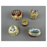 5 Halcyon Days Shakespeare, Sherlock Enamel Boxes