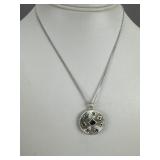 Brighton Halo Rays Silver Tanzanite Necklace