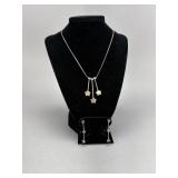 Sterling Silver Star Necklace and Earrings