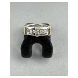 14K Two Tone .35 Carat Total Weight Diamond Band