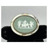 Sterling Wedgwood Putti Brooch, R. Blackinton