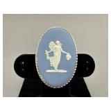 Sterling 1971 Van Dell Wedgwood Pendant Brooch