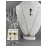 Silver Heart Locket, XO Bracelet, Heart Earrings