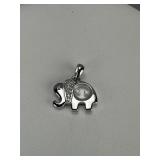 18K WG Diamond Happy Elephant Style Pendant
