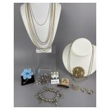 Gold Silver Tone Costume Necklaces Rings Bracelets