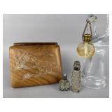 France Perfume Bottles, Dresden Perfume, Wood Box