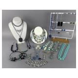Tropical Blues Beachy Style Costume Necklaces Etc.