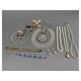 Faux Pearl Necklaces, Brooches, Bracelets, Etc.