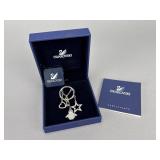 Swarovski Heart Star Angel Key Brooch Original Box