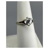 14K White Gold 0.70 Carat Diamond Solitaire Ring
