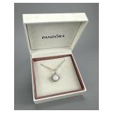 Pandora White Quartzite Dangle Pendant & Necklace