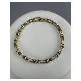 14K YG 0.75-1.00 Carat TW Diamond Tennis Bracelet