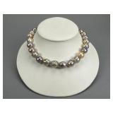 Silver Clasp 12-15mm Genusis Pearl Necklace